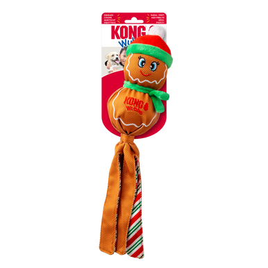 Kong Holiday Dog Toy Wubba Gingerbread Man Large