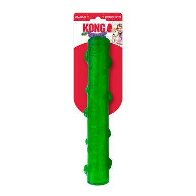 Kong Holiday Dog Toy Squeezz Crackle Stick Assorted Large