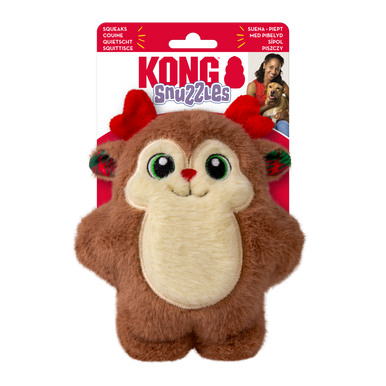 Kong Holiday Dog Toy Snuzzles Reindeer Small