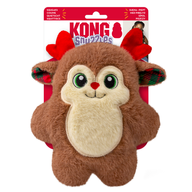 Kong Holiday Dog Toy Snuzzles Reindeer Medium