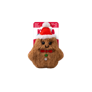 Kong Holiday Dog Toy Snuzzles Mini Gingerbread Extra Small