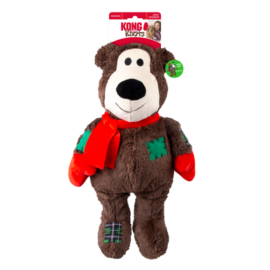 Kong Holiday Dog Toy Wild Knots Jumbo Bear Assorted Extra Large