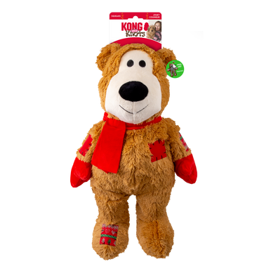 Kong Holiday Dog Toy Wild Knots Jumbo Bear Assorted Extra Large