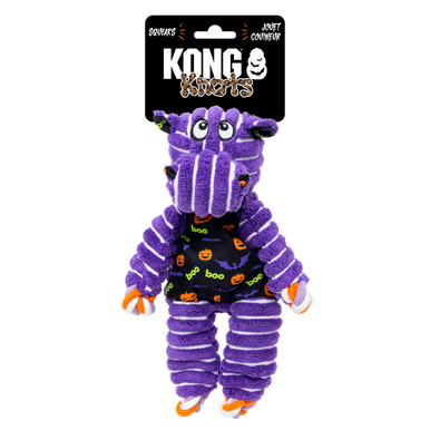Kong Halloween Floppy Knots Hippo Purple Small/Medium