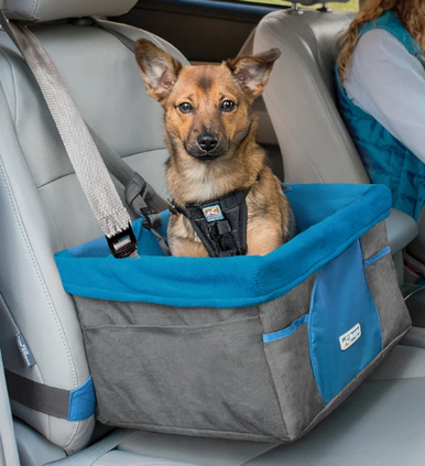 Kurgo Heather Dog Booster Seat, Charcoal/Blue