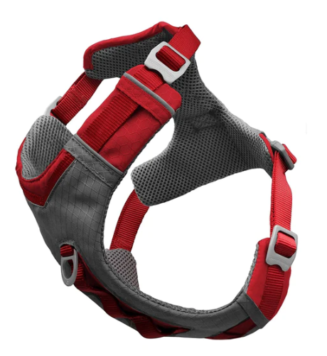 Kurgo Journey Air Harness Barn Red/Gargoyle Grey 25-50 lb by Pet Food Warehouse