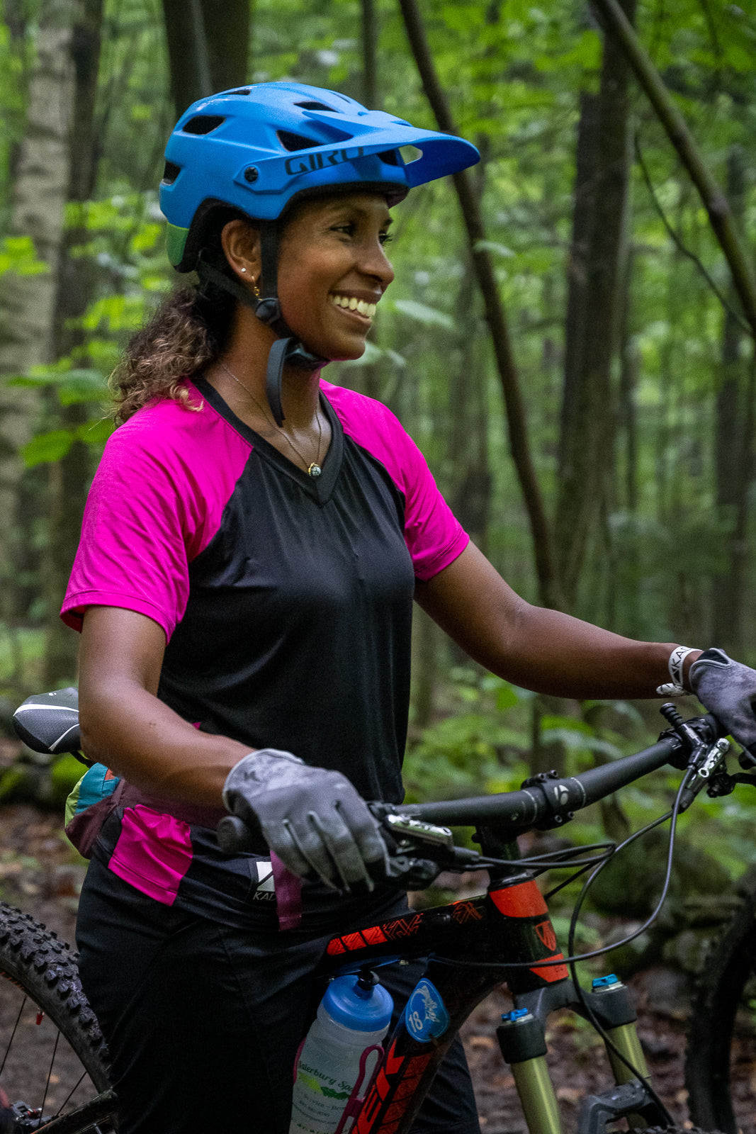Cady-V Bike Jersey - Black / Rosemary by Kaden Apparel