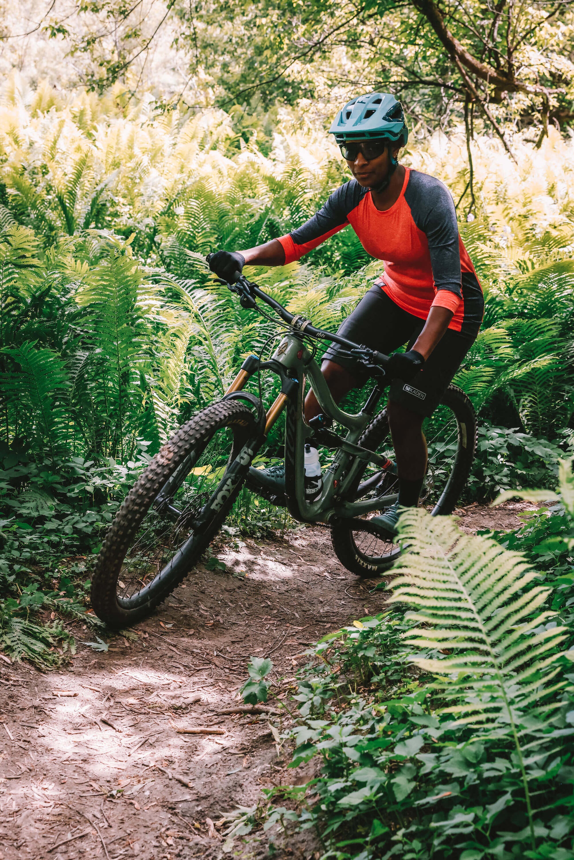 Gryla 3/4 Sleeve Jersey - Dark Persimmon/Plum by Kaden Apparel