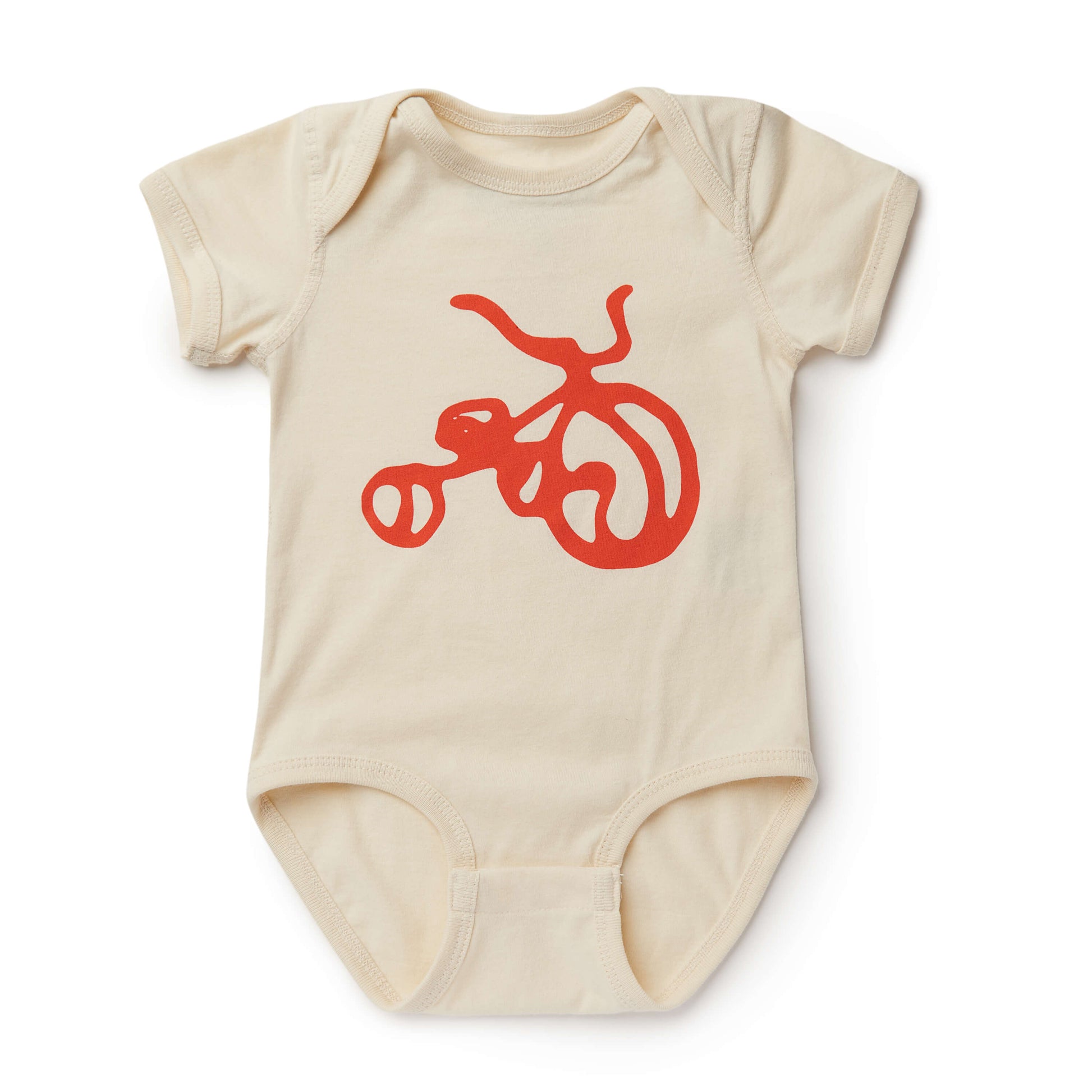 Tricycle Baby Onesie - Cream by Kaden Apparel