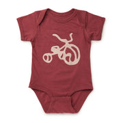 Tricycle Baby Onesie - Rose by Kaden Apparel