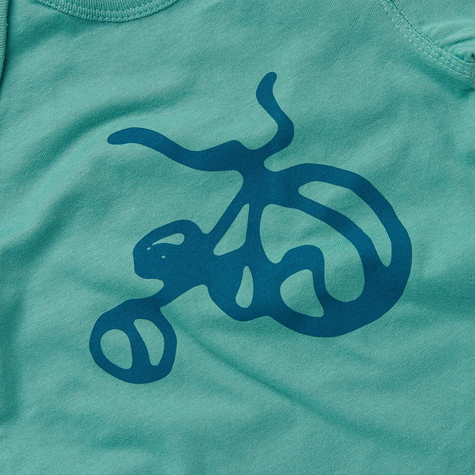 Tricycle Baby Onesie - Teal by Kaden Apparel