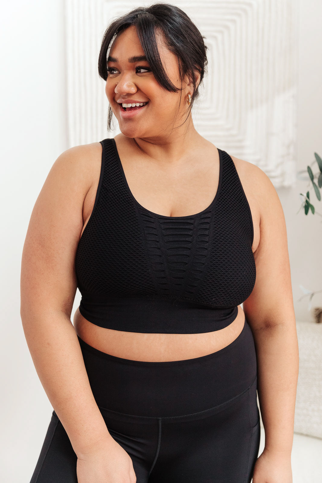 Keep Up Sports Bra In Black** by SidePony Boutique