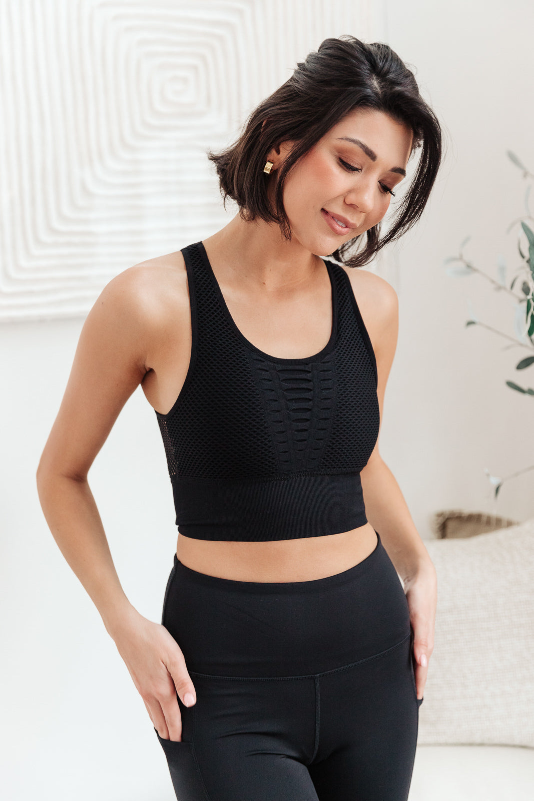 Keep Up Sports Bra In Black** by SidePony Boutique