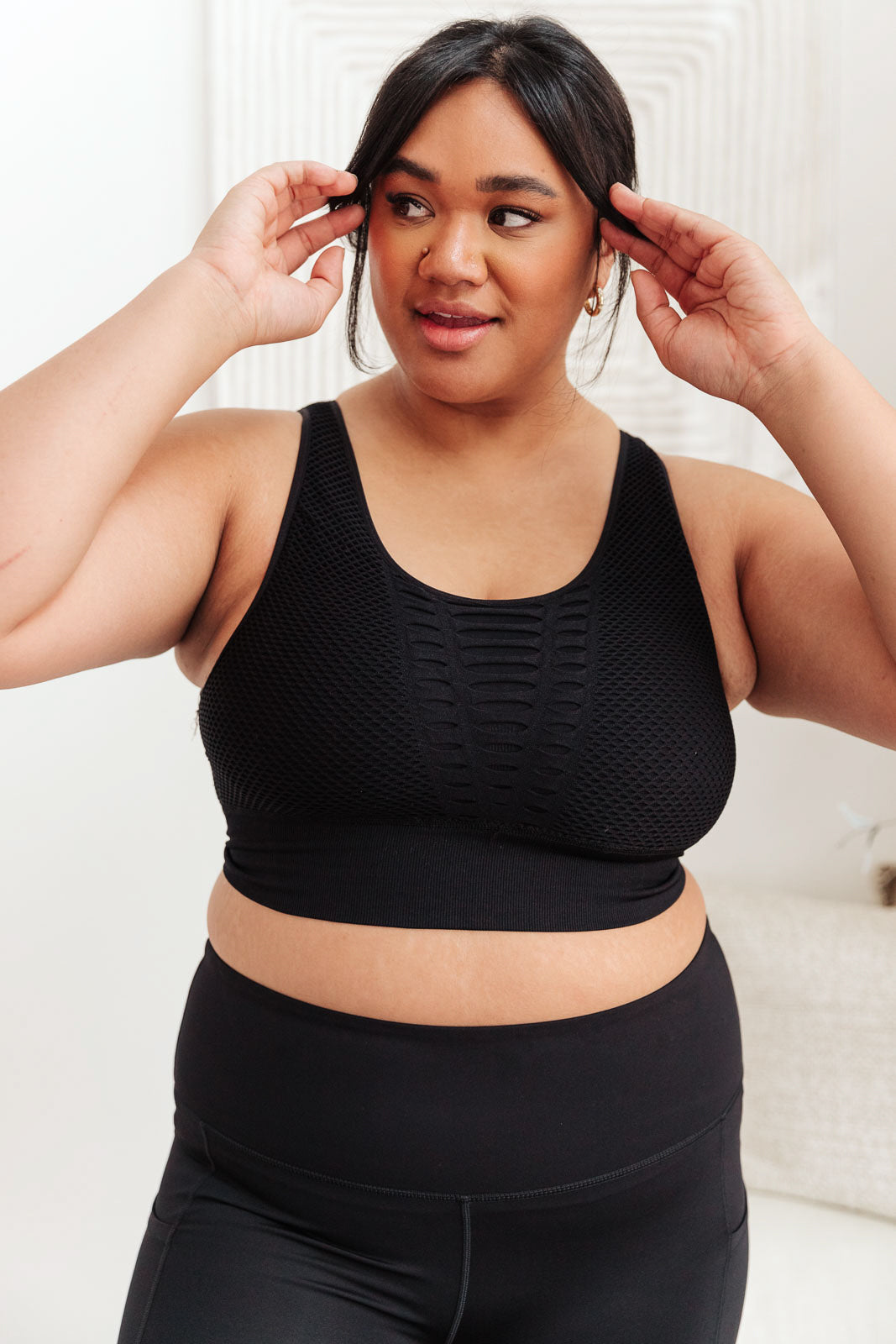 Keep Up Sports Bra In Black** by SidePony Boutique