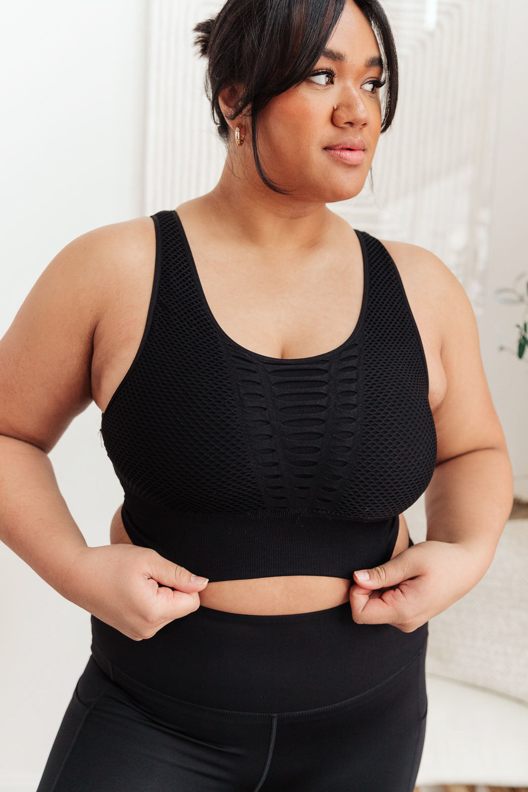 Keep Up Sports Bra In Black** by SidePony Boutique