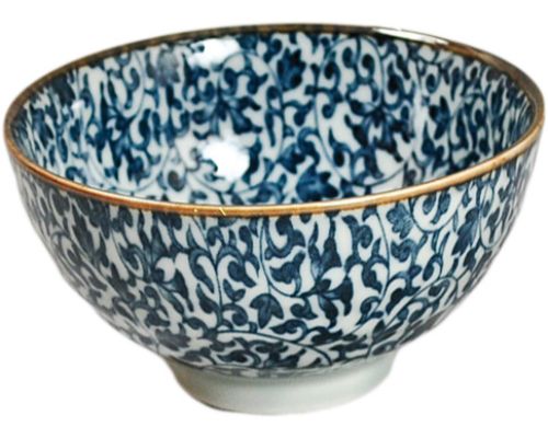 Rice Bowl Blue Vine 4.25" by Homeportonline