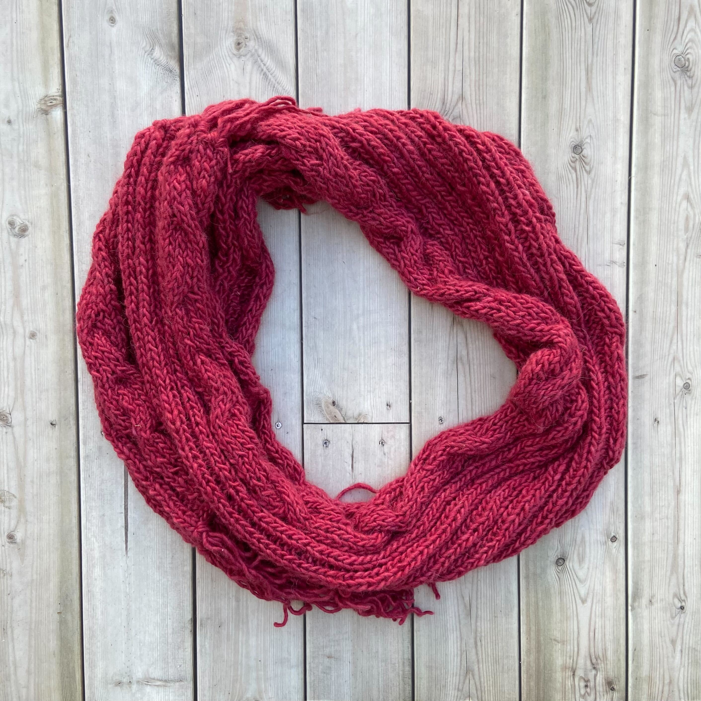 Lady In Red Alpaca Scarf