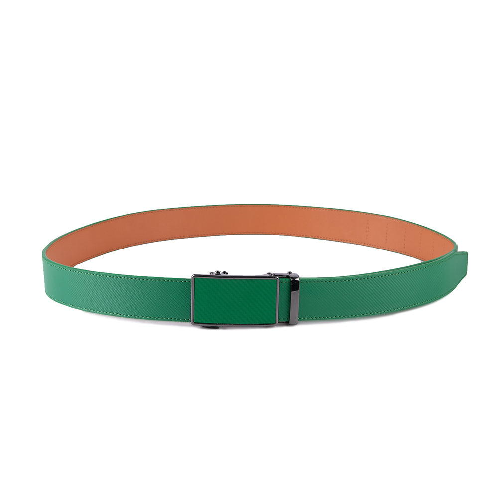 Leather Ratchet Belt - Green