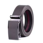 Leather Ratchet Belt - Grey