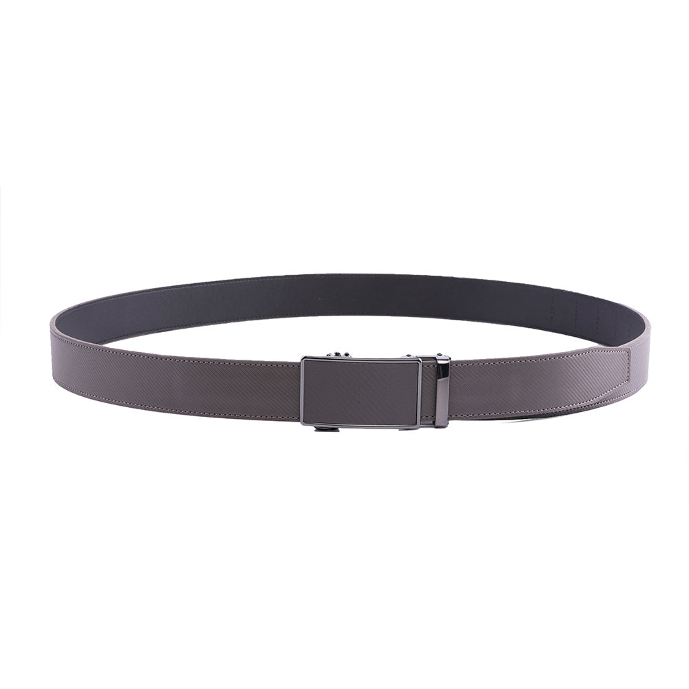 Leather Ratchet Belt - Grey