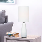 Quatro Mini White With White Shade by Homeportonline