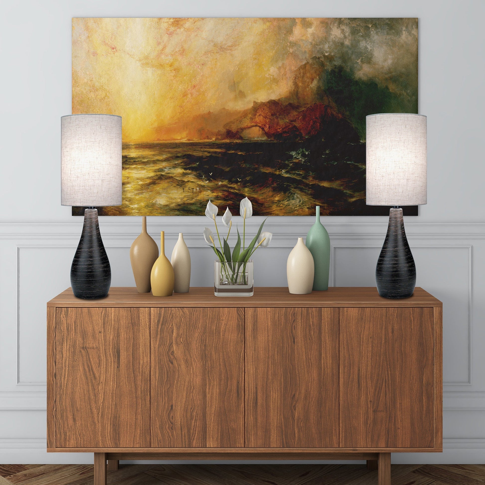 Quatro I - 26.5 In Tall Accent Lamp Brushed Dark Bronze by Homeportonline