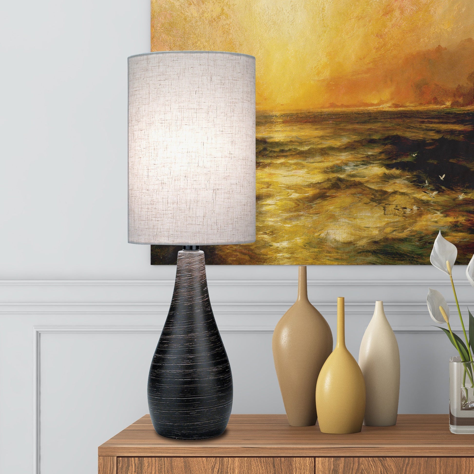 Quatro I - 26.5 In Tall Accent Lamp Brushed Dark Bronze by Homeportonline