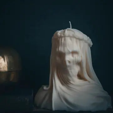 Veiled Lady of Death Pillar Candle