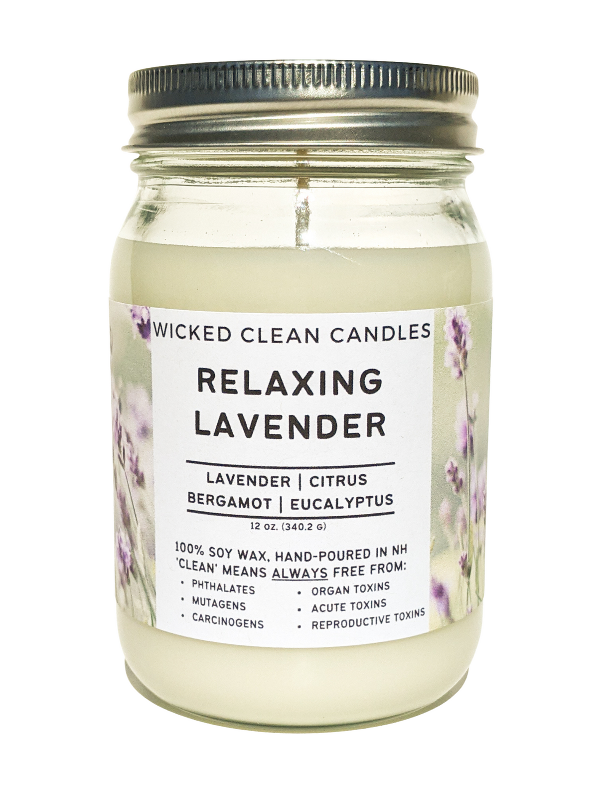 12 oz Jar Soy Candles - Wicked Clean Candles