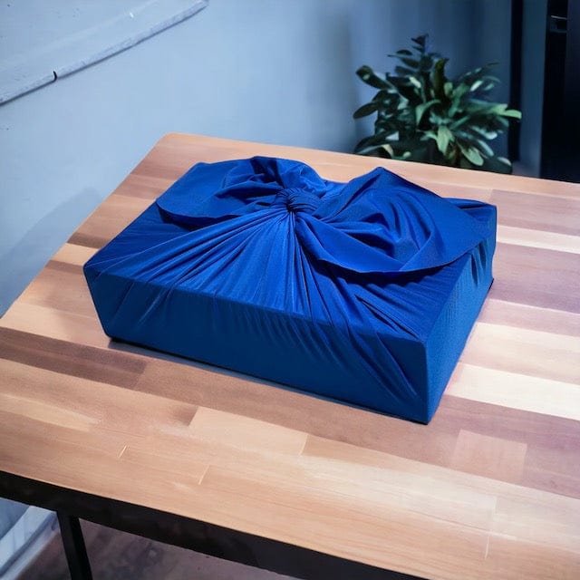Extra Large Reusable Cloth Furoshiki Gift Wrap | Deep Blue by Shiki Wrap