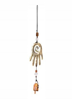 Hanging Decor - Beads & Bells Healing Hand by Homeportonline