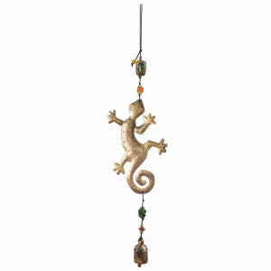16" Lizard Chime with Bell by Homeportonline