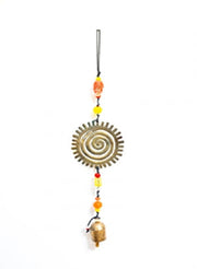 21" Sun Chime with Bell and Beads by Homeportonline