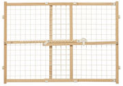Midwest 24" 29-41 Wide Wooden Mesh Pet Gate by Pet Food Warehouse