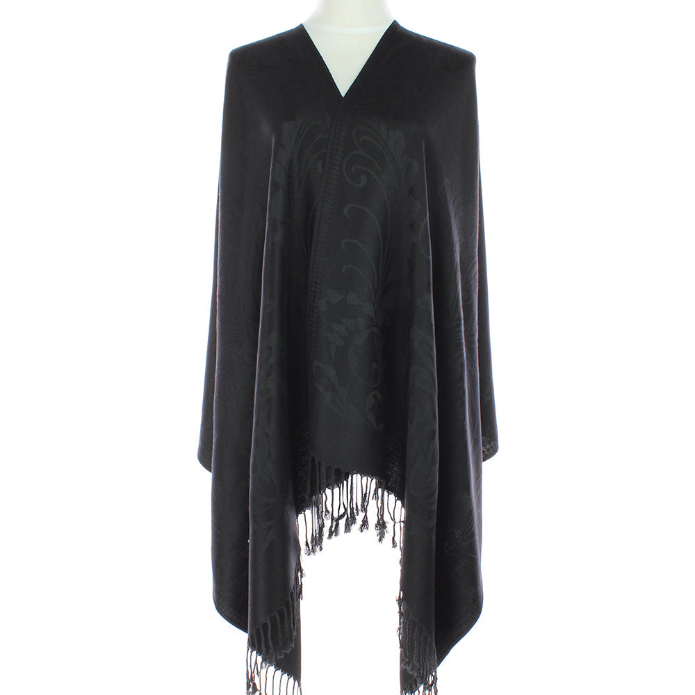 Midnight Floral Pashmina