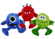 Multipet Dog Toy Plush Monster with Large Squeaker Assorted 9"