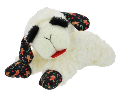 Multipet Lamb Chop Christmas Assortment (Red Plaid & Gingerbread Pattern) 10.5"