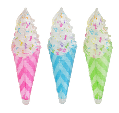 Multipet Assorted Colors Ice Cream Cone Dog Toy