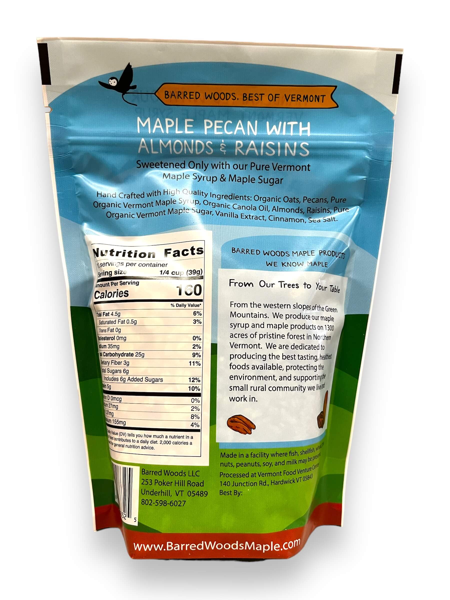 10 oz Maple Crunch Granola - Maple Pecan with Almonds & Raisins