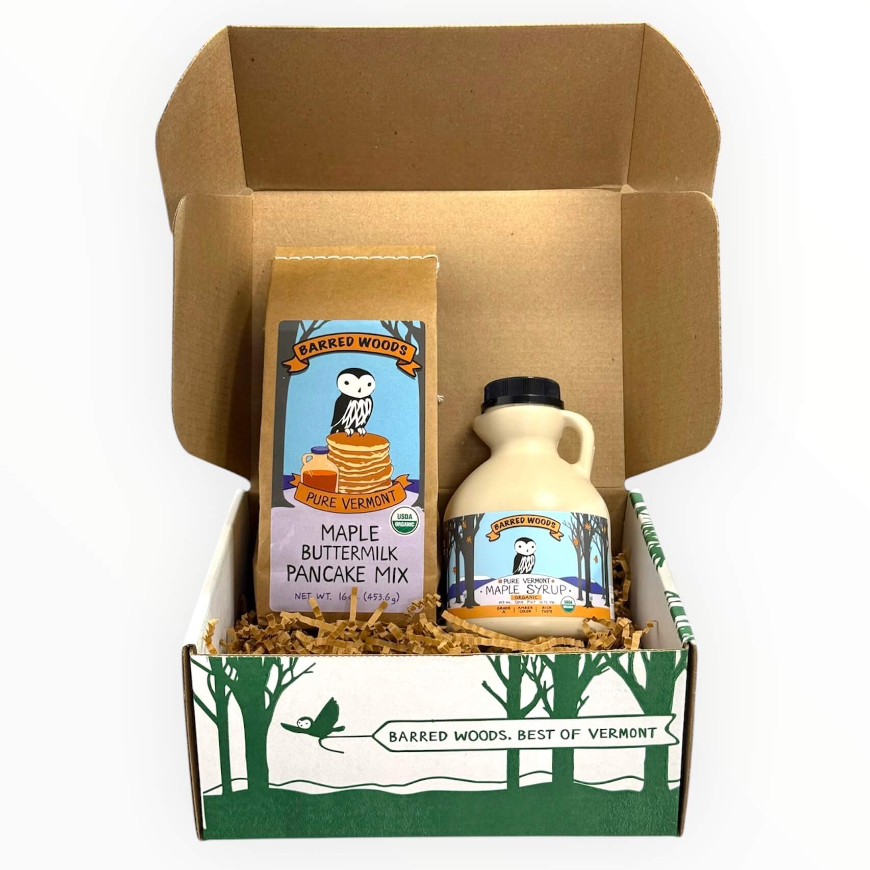 Perfect Vermont Gift - Maple Syrup Gift Box with Maple Treats by Barred Woods Maple