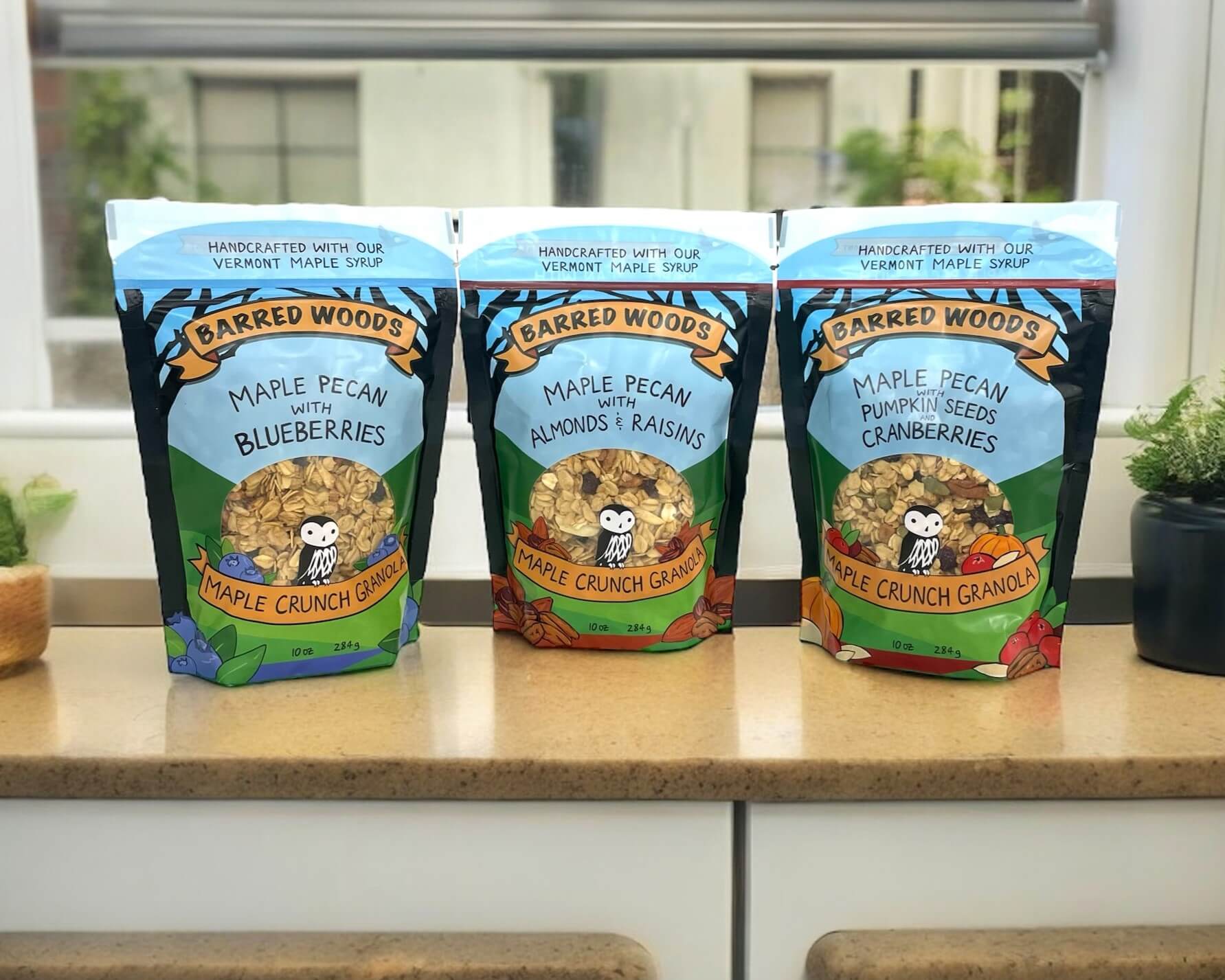 Maple Crunch Granola Sampler  - One 10 oz Bag Each of Three Flavors