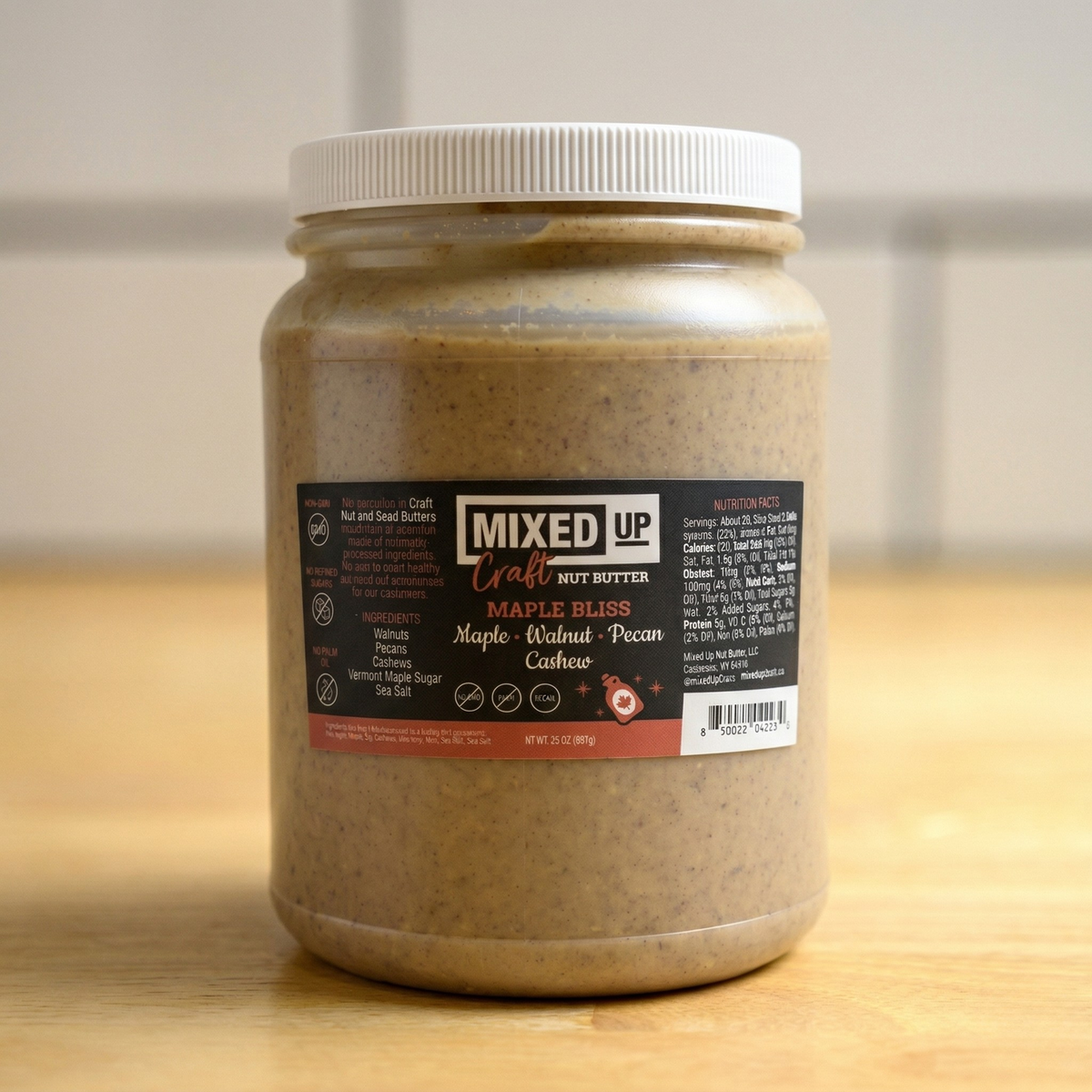 "Maple Bliss" - Maple, Walnut & Pecan Nut Butter - 4 lb