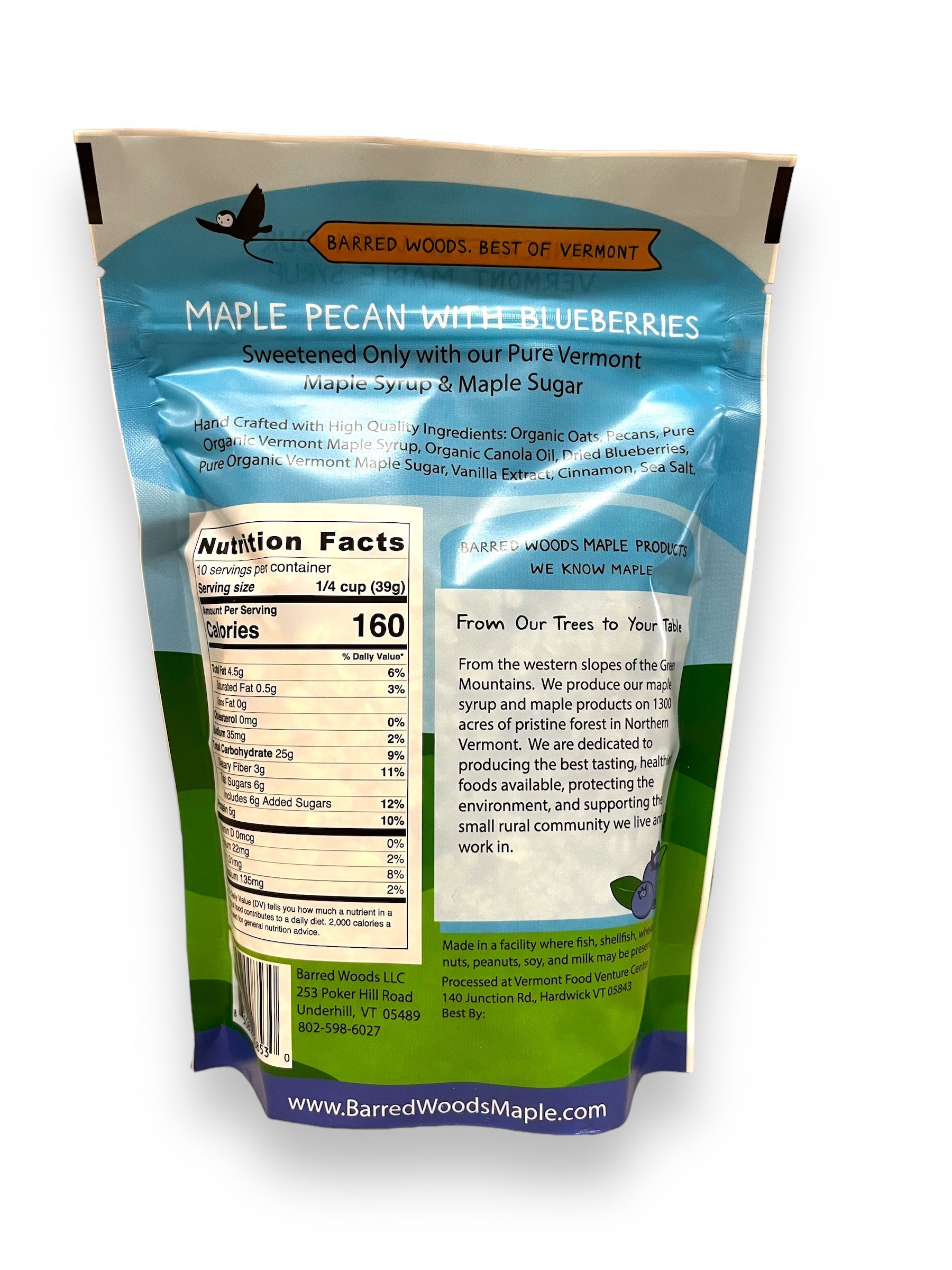 10 oz Maple Crunch Granola - Maple Pecan with Blueberries