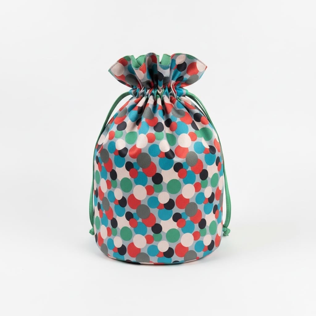 Medium Reversible Reusable Fabric Gift Bag | Polka Dots