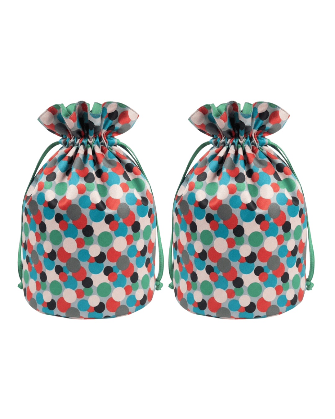 Medium Reversible Reusable Fabric Gift Bag | Polka Dots