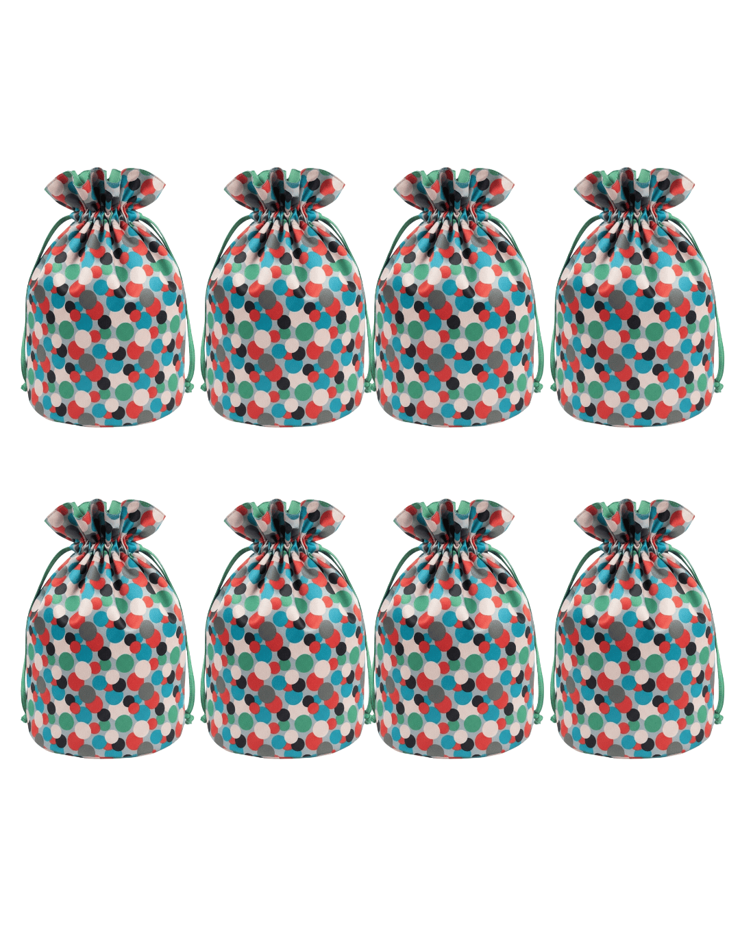 Medium Reversible Reusable Fabric Gift Bag | Polka Dots