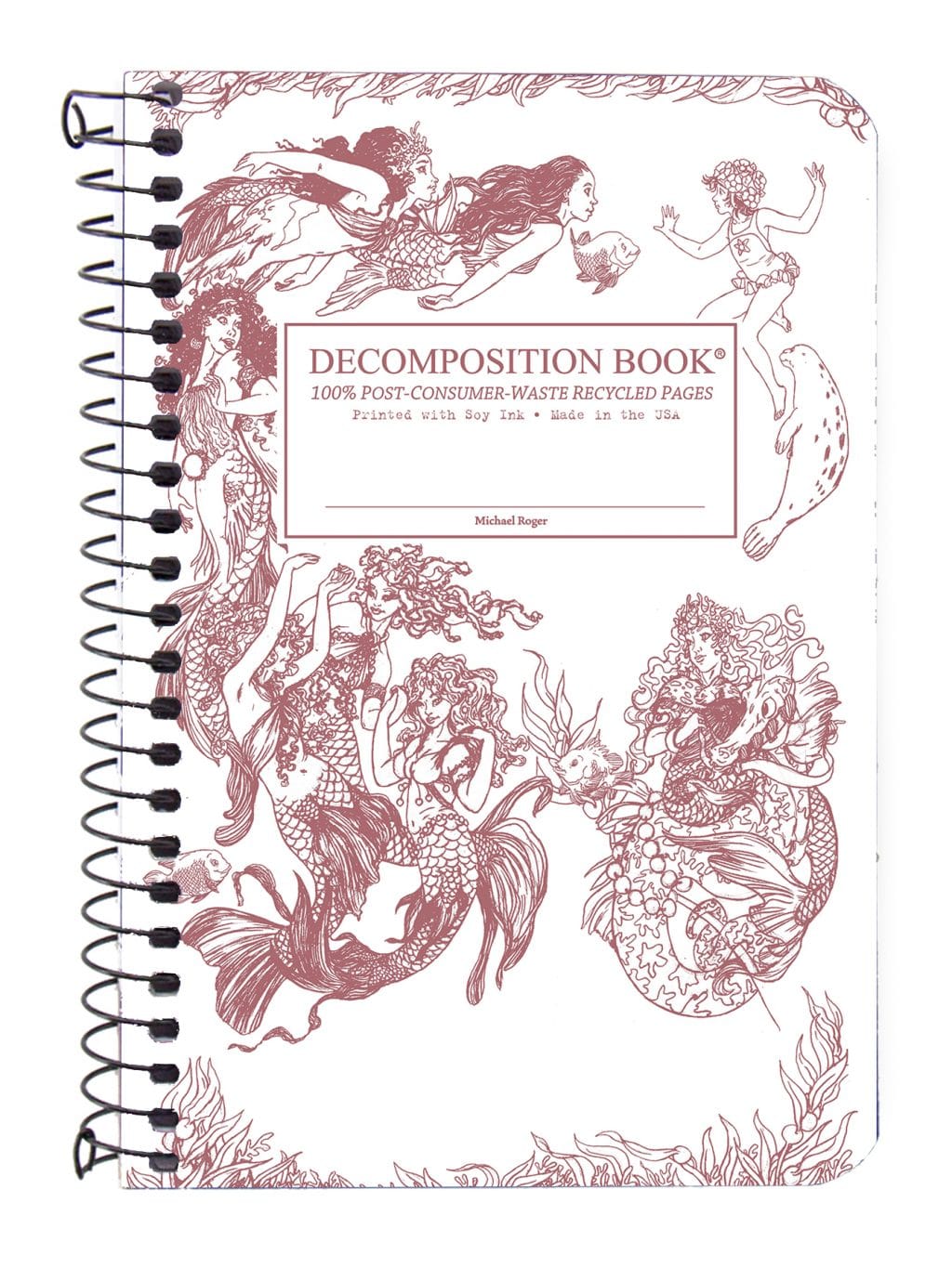 Decomposition Notebook - Pocket Spiral - Mermaids by Homeportonline