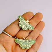 Moth Hoop Earrings