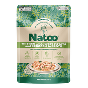 Natoo Petfoods Chicken Sweet Potato and Broccoli in Broth Pouch Topper Dog 3oz