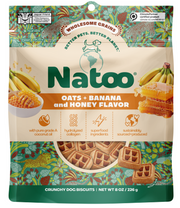 Natoo Petfoods Wholesome Grain Oats Banana and Honey Small Bites Dog Treat 8oz